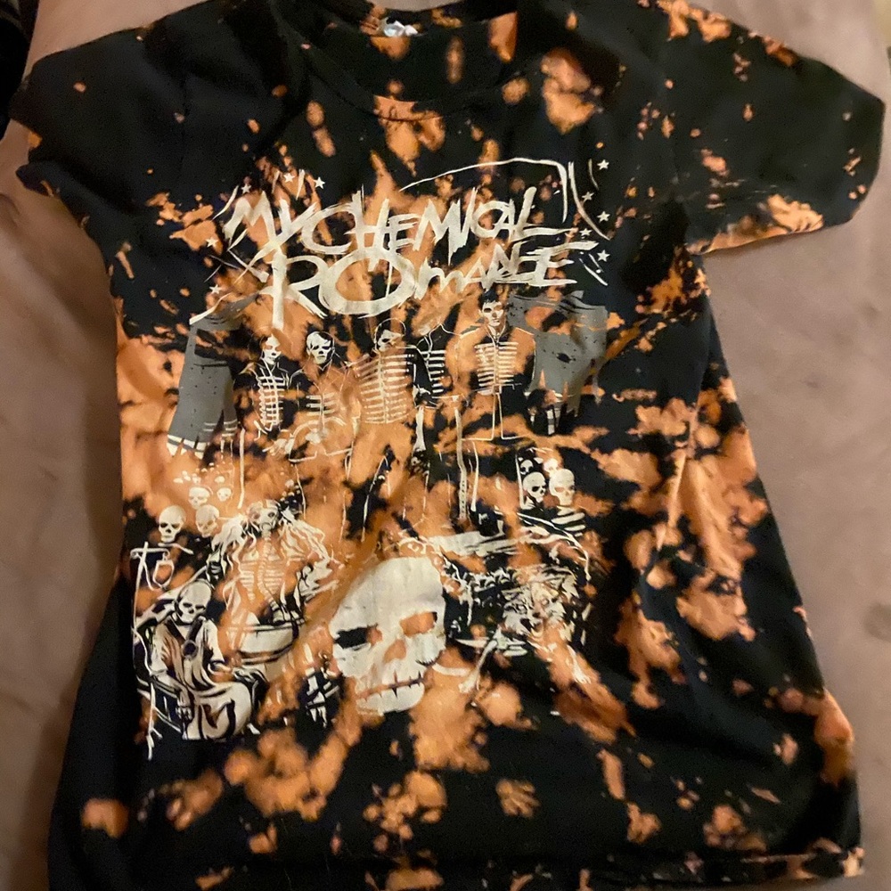 Bleach tie dye mcr shirt